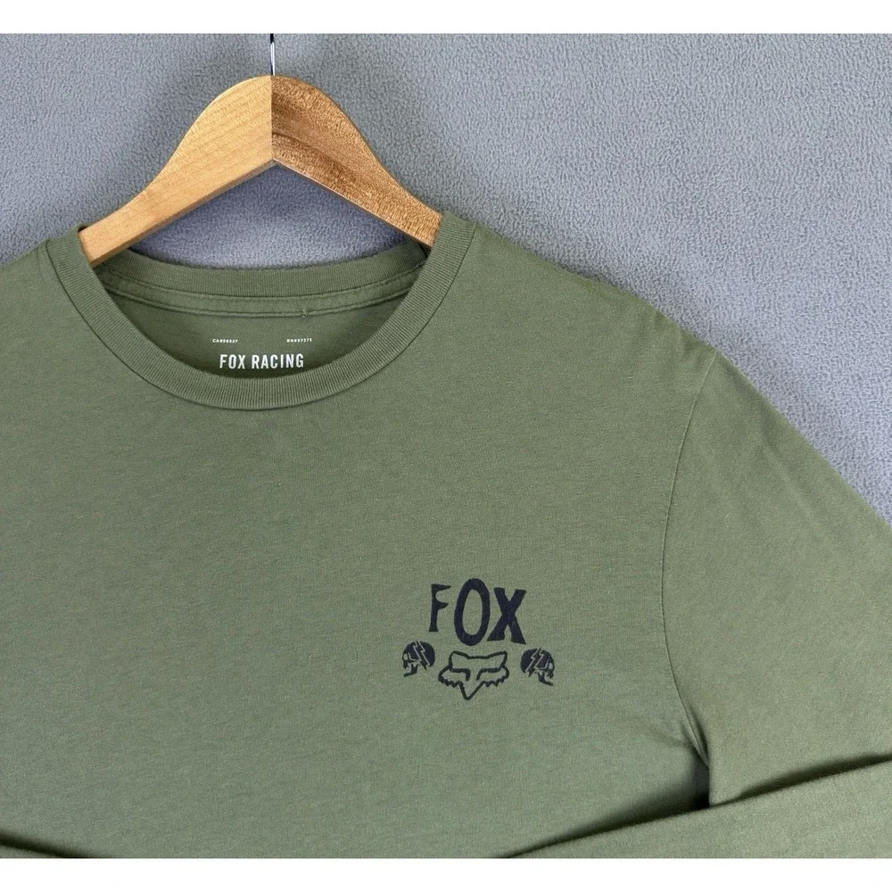 Fox Racing Shirt Large Olive Green Thrill Seekers Havos Wreaker Moto Y2K